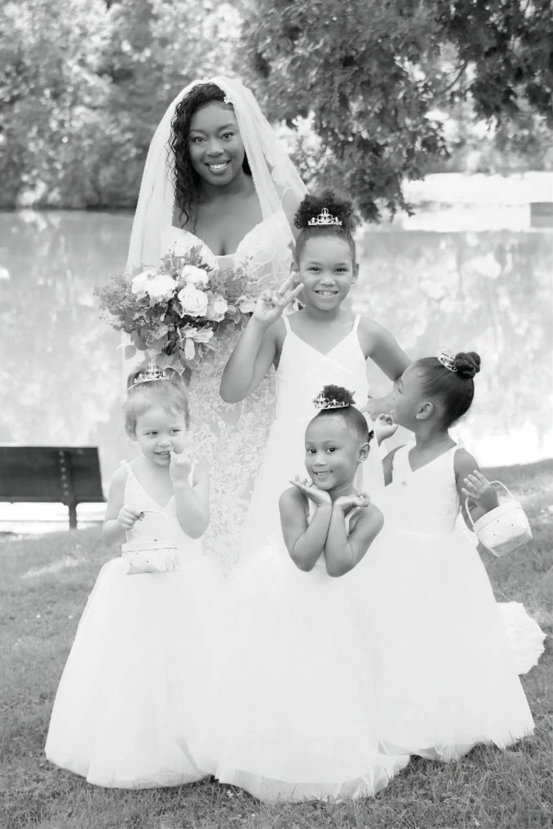 Glamulice Spaghetti Straps Lace Flower Girl Dress First Communion Kids Birthday Ball Gown Princess Bridesmaid Tulle Maxi Long A Line Pageant Wedding Party Dresses 8 White Girls Church Event Gowns - Image 4